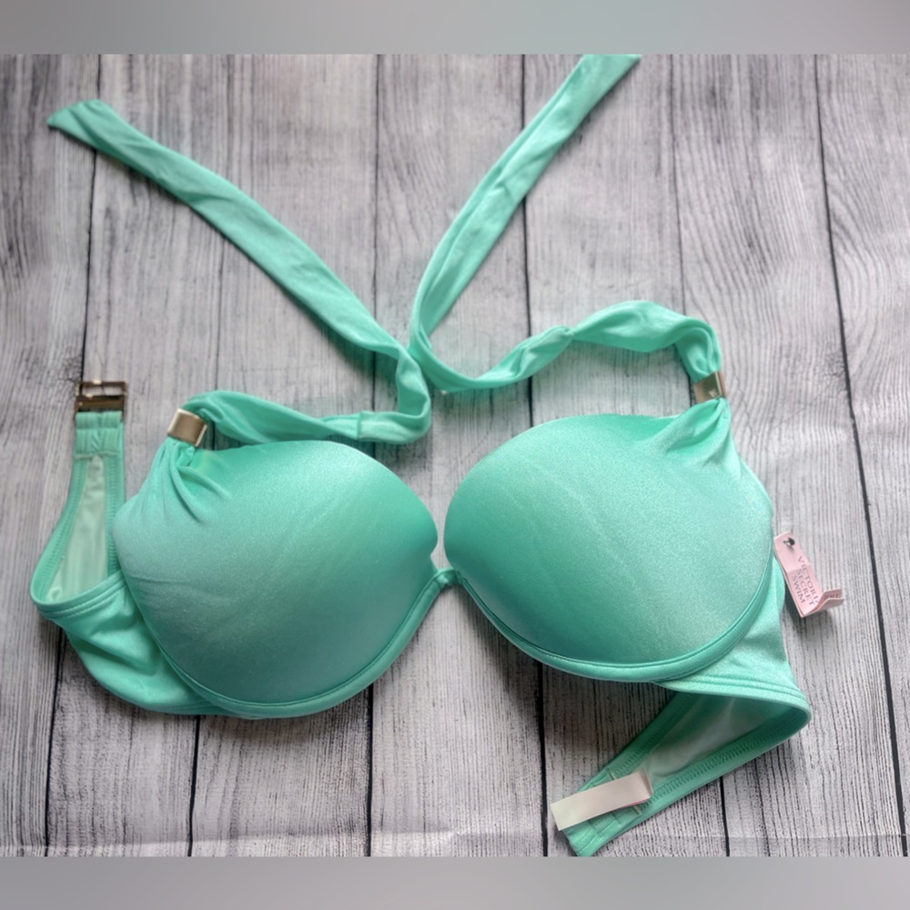NWT Victoria’s Secret double push up halter bikini top - size 36D